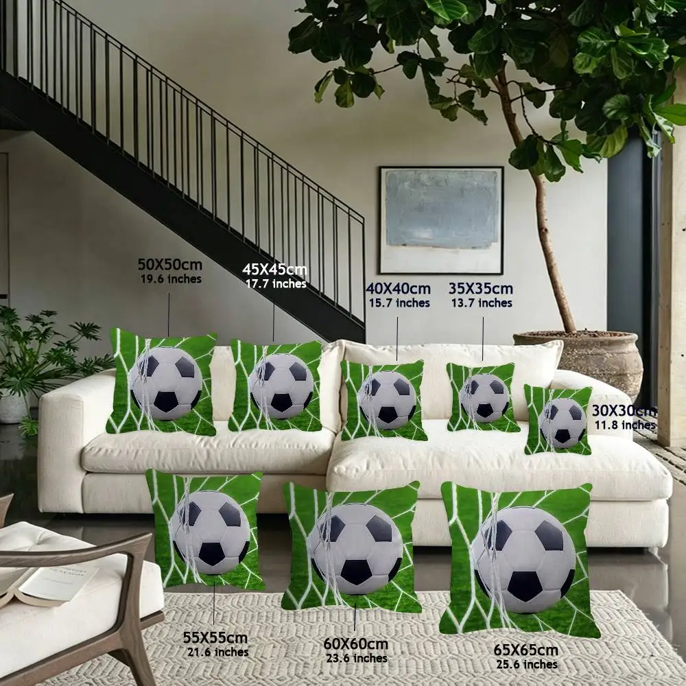 Football Print Cushion Cover Decorative Pillow Sofa Home Decor Case Pillow Cases