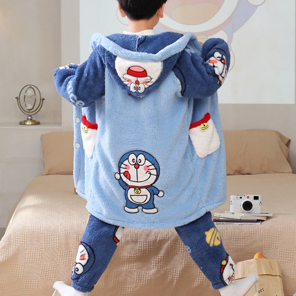Model Kit Eva - Kawaii Anime Doraemon Boys Pajamas Fluffy