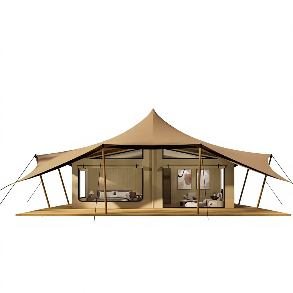 Field Campsite Special-shaped Oxford Canopy Shade Rain-proof Three-tier Camouflage Wild Luxury Summer Tent Hotel Shelter Shed
