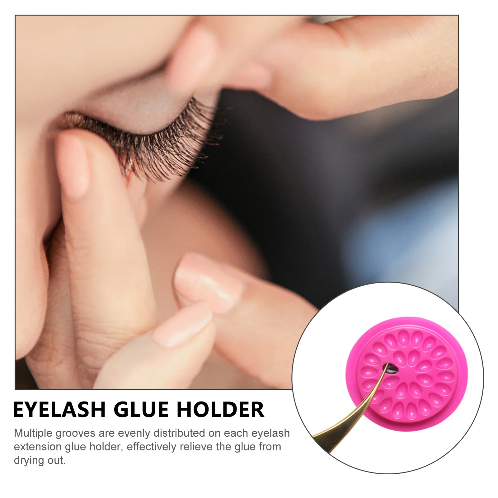 20 個のまつげエクステンションパレットパッド再利用可能なまつげ接着剤ホルダーエクステンション作業用混乱のないアプリケーションポータブルデザイン