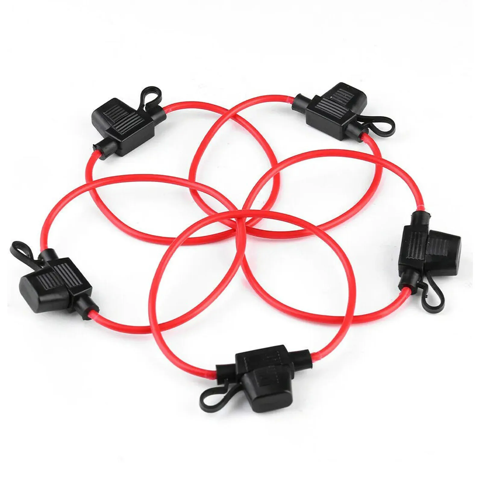 2pcs Car Fuse Holder Waterproof Medium Blade Adapter Splash-proof Box for 12V 30A in Line Cutoff Switch Socket Damp Proof