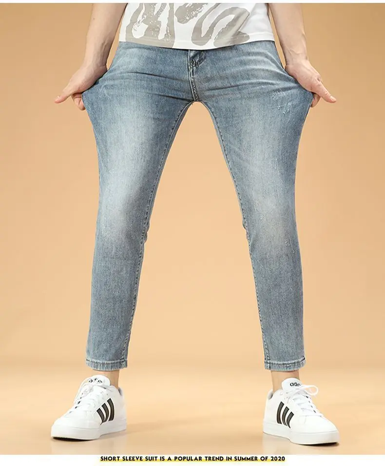 Kpop coreano jeans de luxo para homens calças finas e lápis, roupas casuais, designer, namorado, novo, primavera, outono