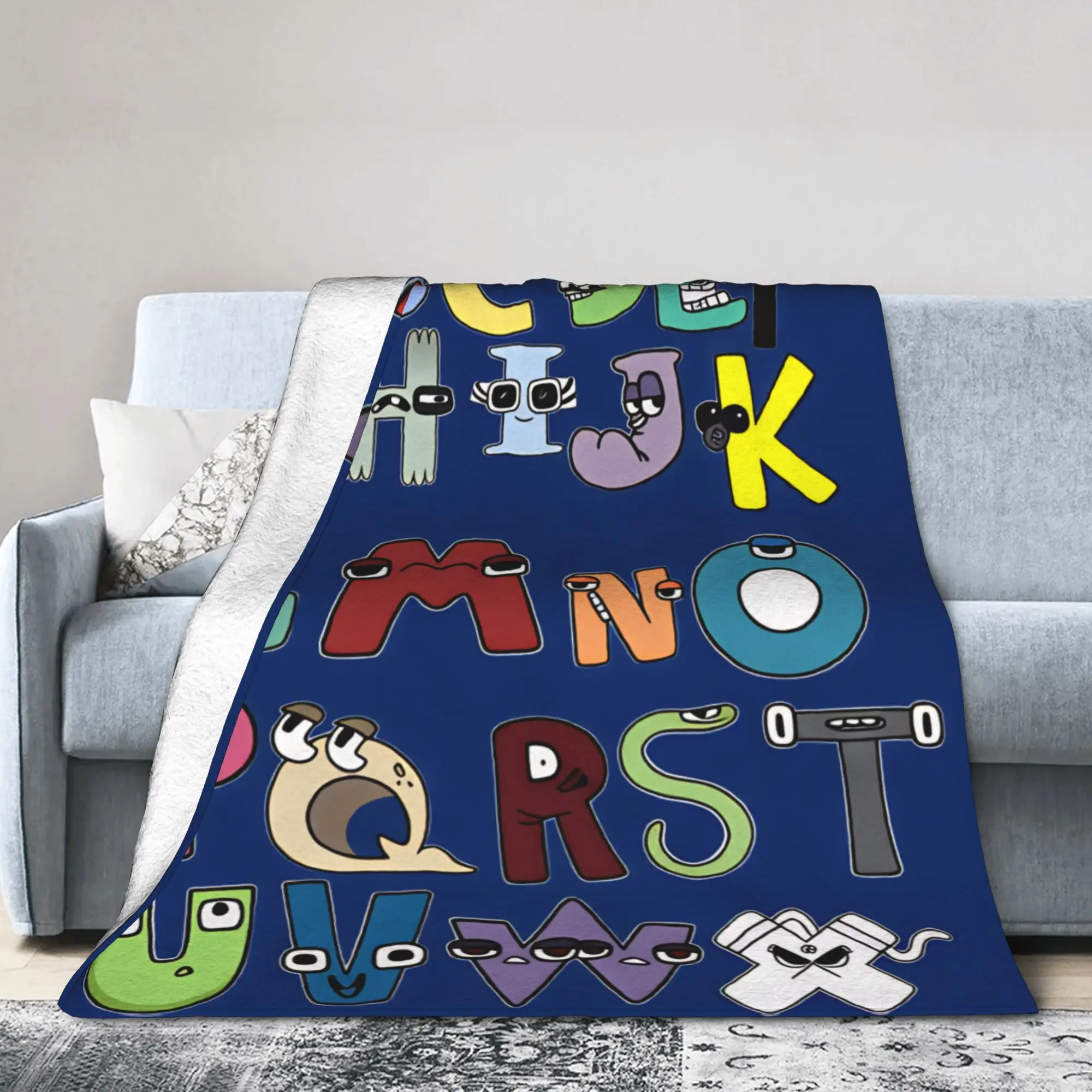 Alphabet Lores  Blankets  Warm Soft Fashion Plush Throw Blanket For Child Couch Chair Sofa Bed Flannel Bedspread Bed Cover