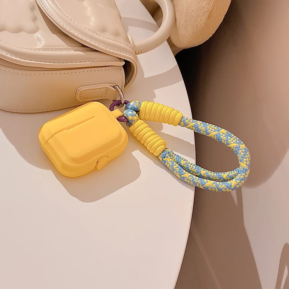 Dopamine lanyard Earphone Case for Airpod Cases Air Apple Pro 3 for 2 3rd Pods Transparent Earphone Cute Cover TPU Coque