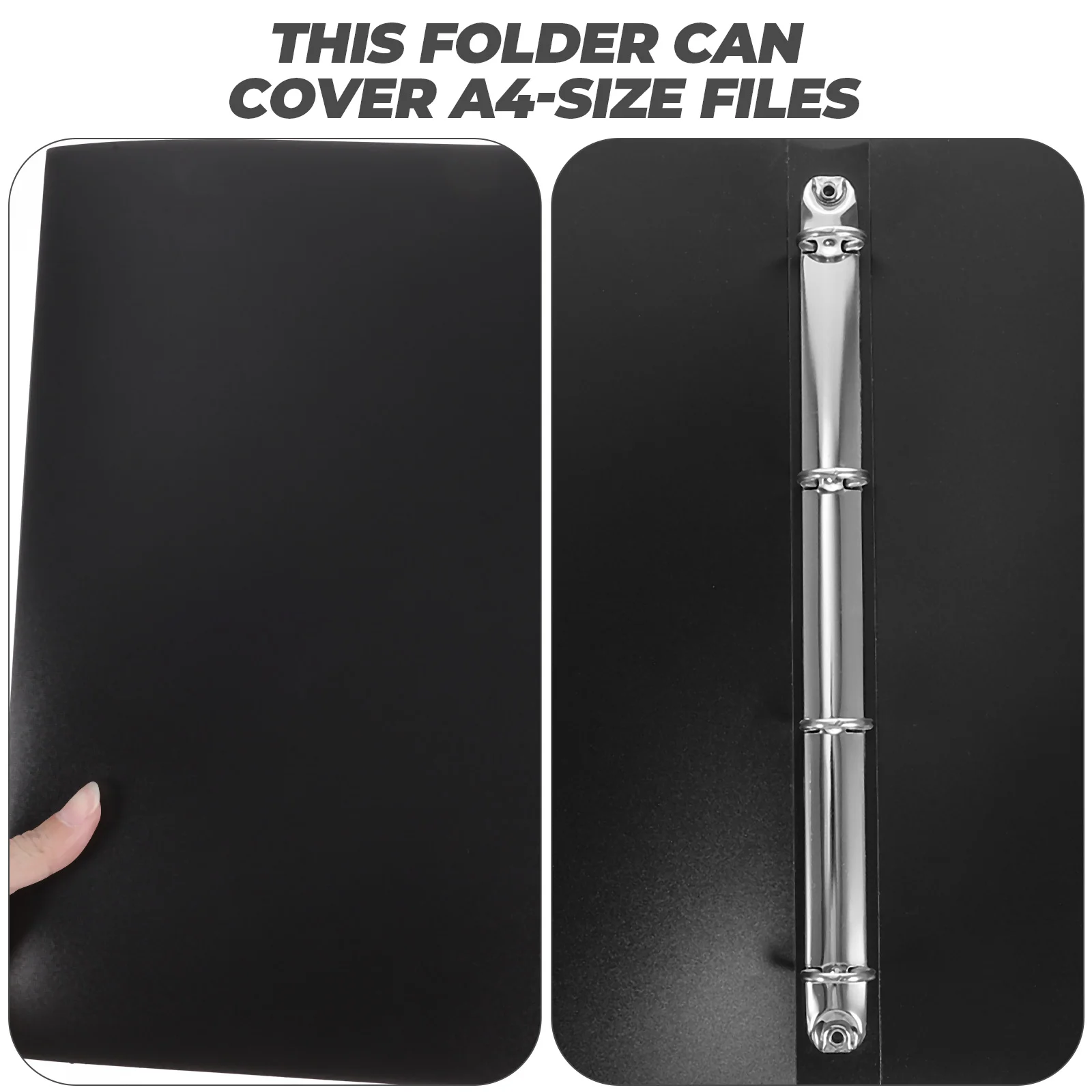 Four Hole Folder Document Holder School File Binder Shell with Holes Storage Bag Metal Music Score