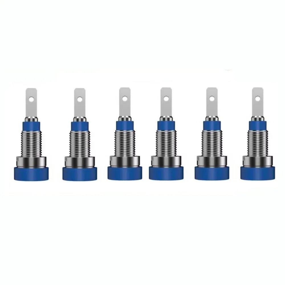 6pcs New 2mm Banana Socket 5Colors 8.5*24.9mm Binding Post Terminal Nut Banana Plug for Electrical Connector