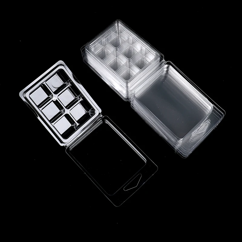 10 حلقات الشمع ذوبان قوالب واضحة شمع البلاستيك الفارغ ذوبان البطلينوس لالصناخ شموع الشمع فتيل