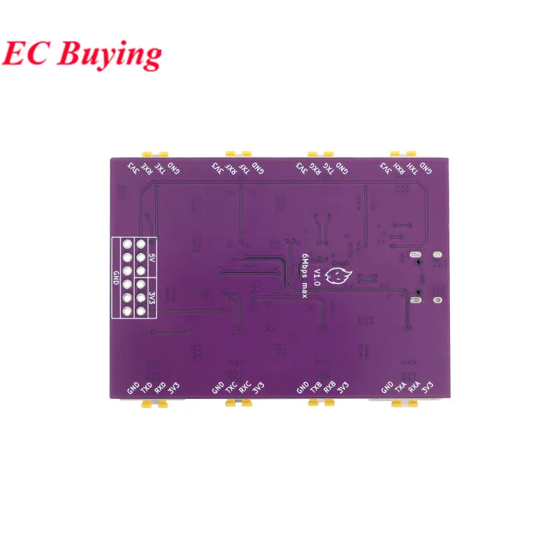 USB auf 4 8-Wege-RS485-Seriell-Port Typ C auf 4 8-Wege 485-Mehrkanal-UART TTL CH348 HUB RS485-Modul-Erweiterungsplatine YR-6028 – Detail 9