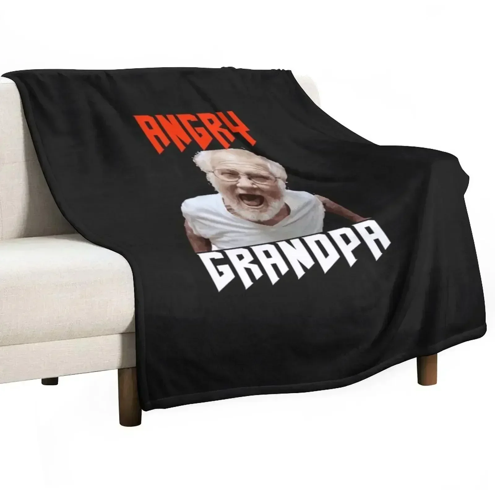 angry grandpa Throw Blanket Camping Kid'S Luxury Thicken Tourist Comforter Bed linens Blankets