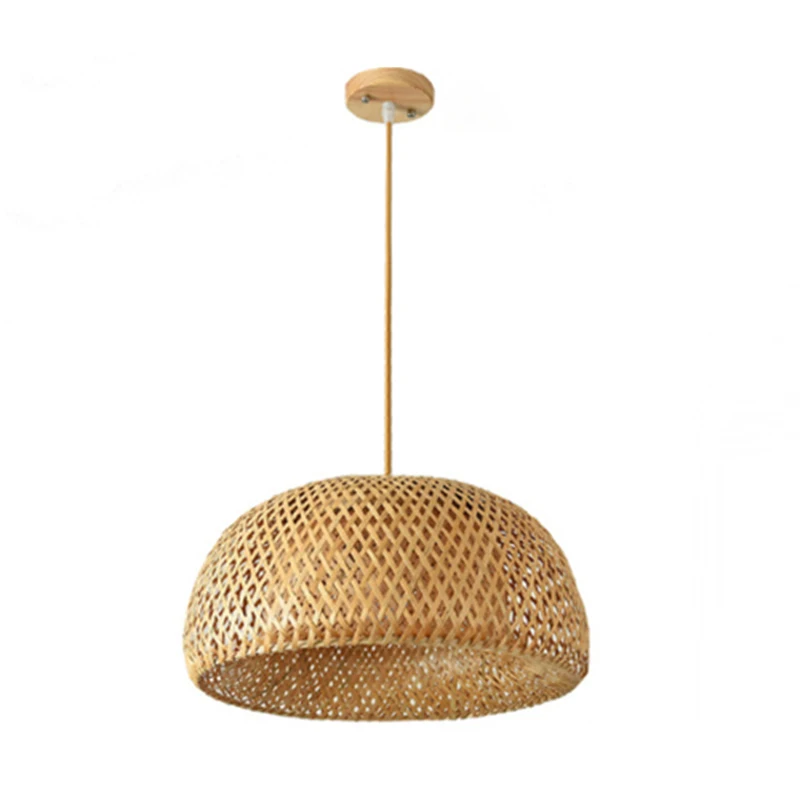 LEDLighting Rattan Lamp Handmade Bamboo Chandelier Retro Cafe Bar Lounge For Garden Restaurant Bedroom E27 Pendant Lamp Lighting