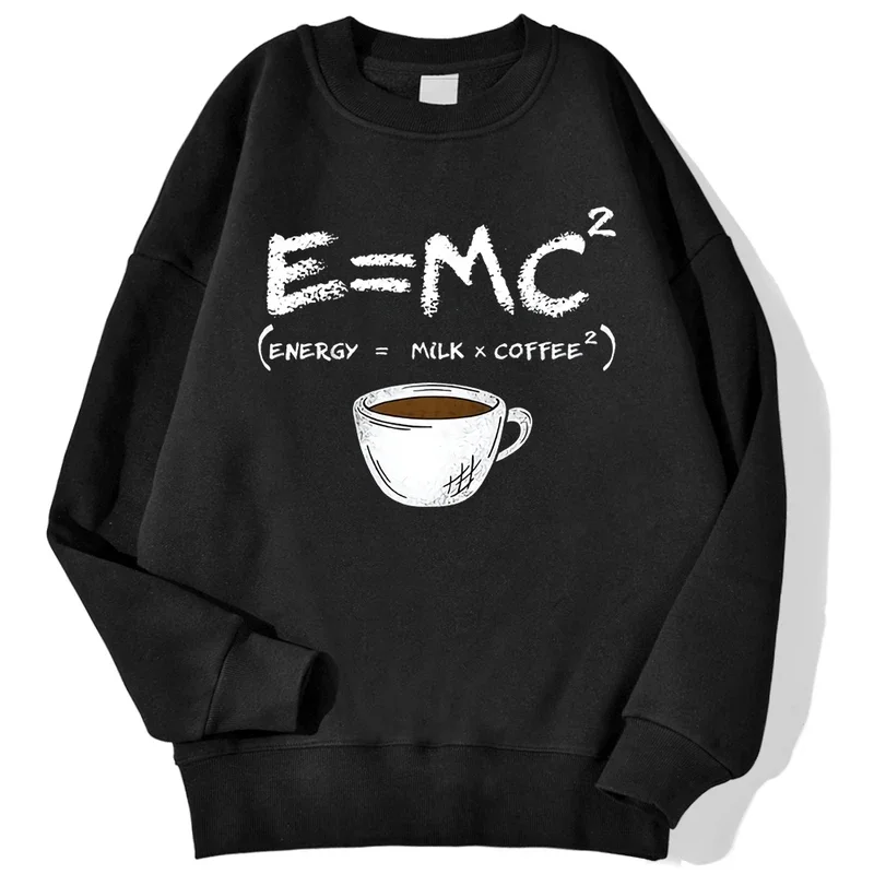 Energy = milk coffee printed men pullover casual comfortable warm hoodies street fashion sweatshirts autumn fleece sportswears