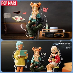 Figura de ação POP MART Peach Riot, série Rise Up, caixa misteriosa, caixa cega, brinquedo bonito, 1pc, 12pcs