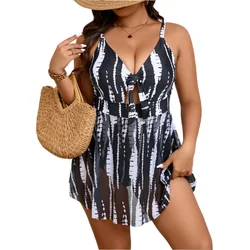 Luxury One Piece Swimsuit Women Tankini Print Plus Size Swimwear Big Large Chubby Bikini Beach Wear Bathing Suit 2026 Mujer 4XL