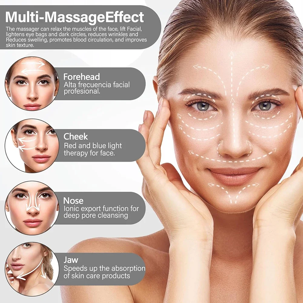 Rouleau de Massage du visage 4D EMS, Vibration à microcourant, appareils de Massage de levage en V, outil de soins de beauté pour le cou, les yeux et le corps