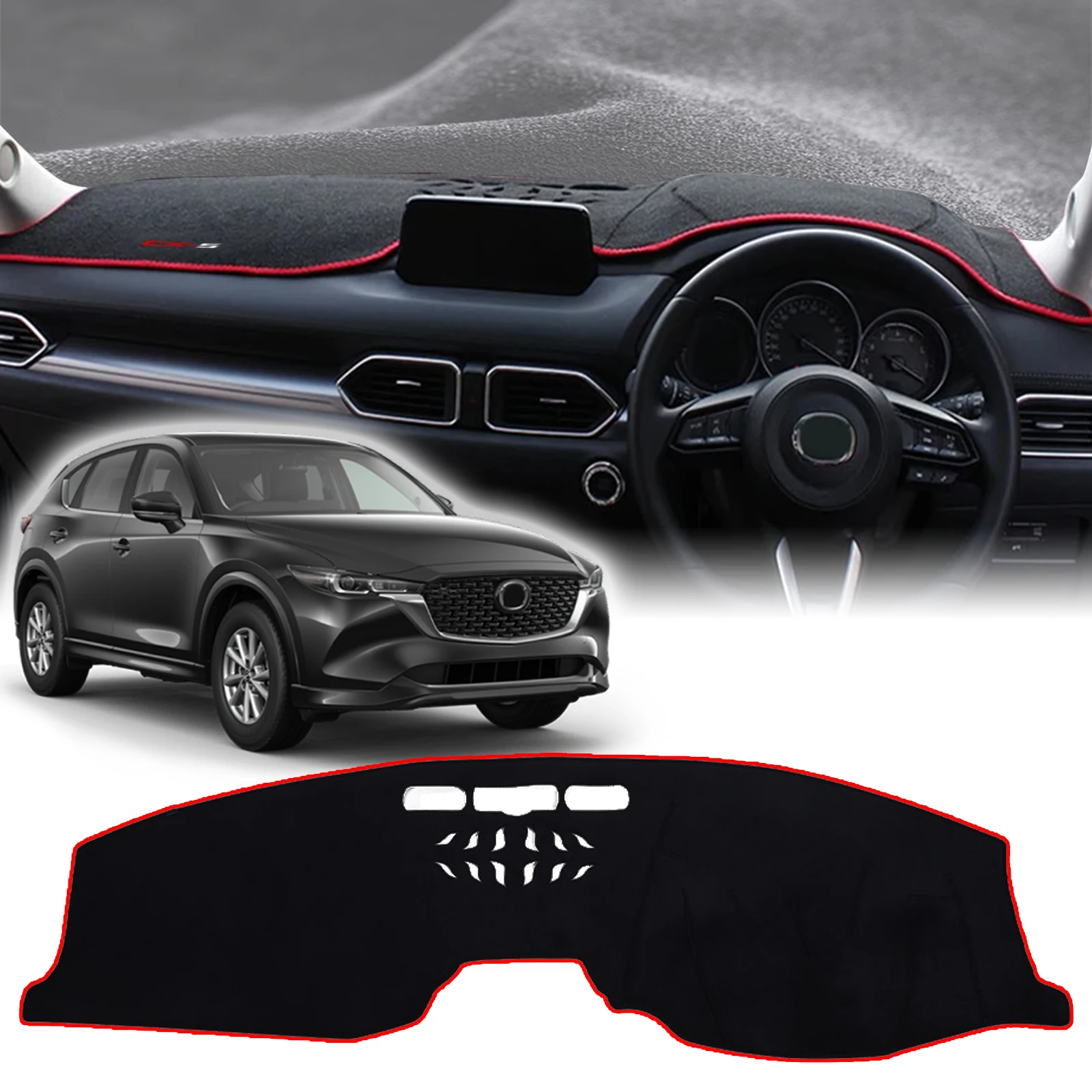 

fit for Mazda CX-5 CX5 CX 5 2025-2017 7.0 inch Car Dashmat DashMat Sunshade Dashboard Cover Pad Protective Carpet Accessories
