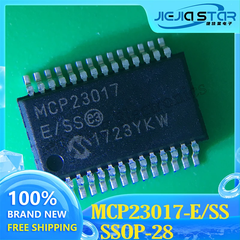 Original Electronics Expansion Chip IC, MCP23017-E/SS, MCP23017, SMT SSOP28, Interface-I/O, Brand New, In Stock