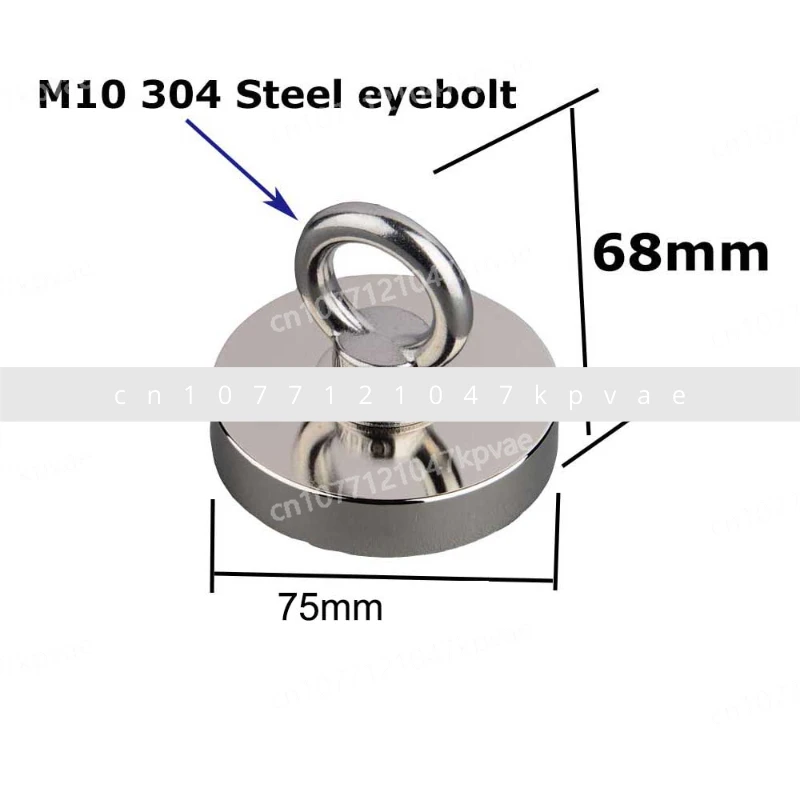 Strong Search Magnet N52 D75mm Neodymium Magnetic Material 20m 66 Feet Durable Rope 200KG Fishing Magnet Set