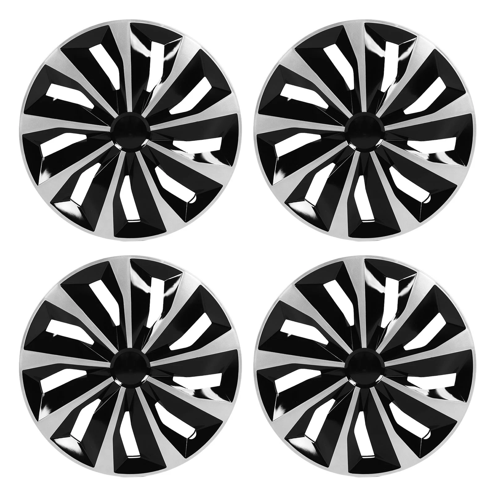 

Universal 4 Pcs 17 Inch Wheel Hub Cap Silver Wheel Rim Protector Full Cover Wheel Hub Cap Replacement for Focus Transit Connect