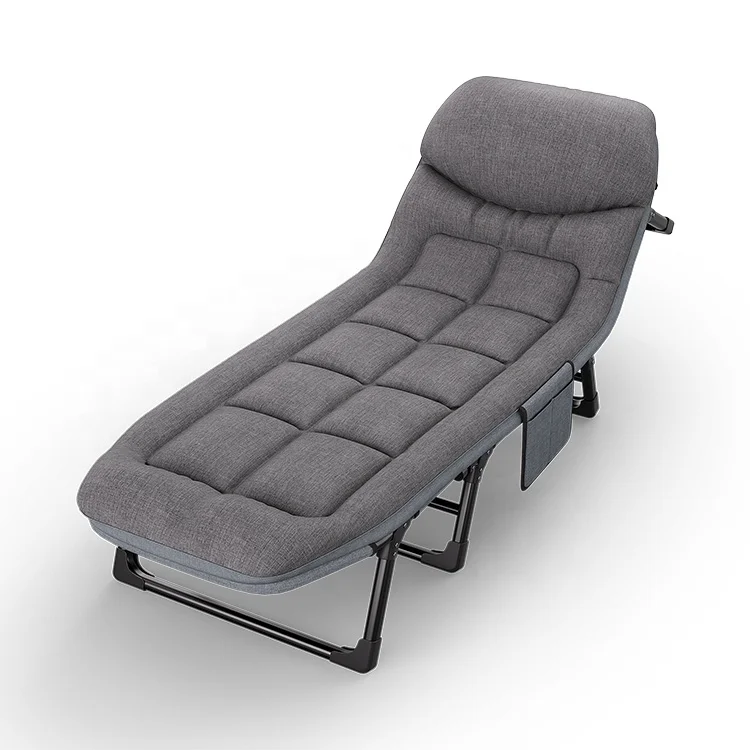 

Folding Bed with Mattress Portable Office Nap Single Bed Lunch Break Artifact Bedroom Recliner Home Simple Marching Escort Bed