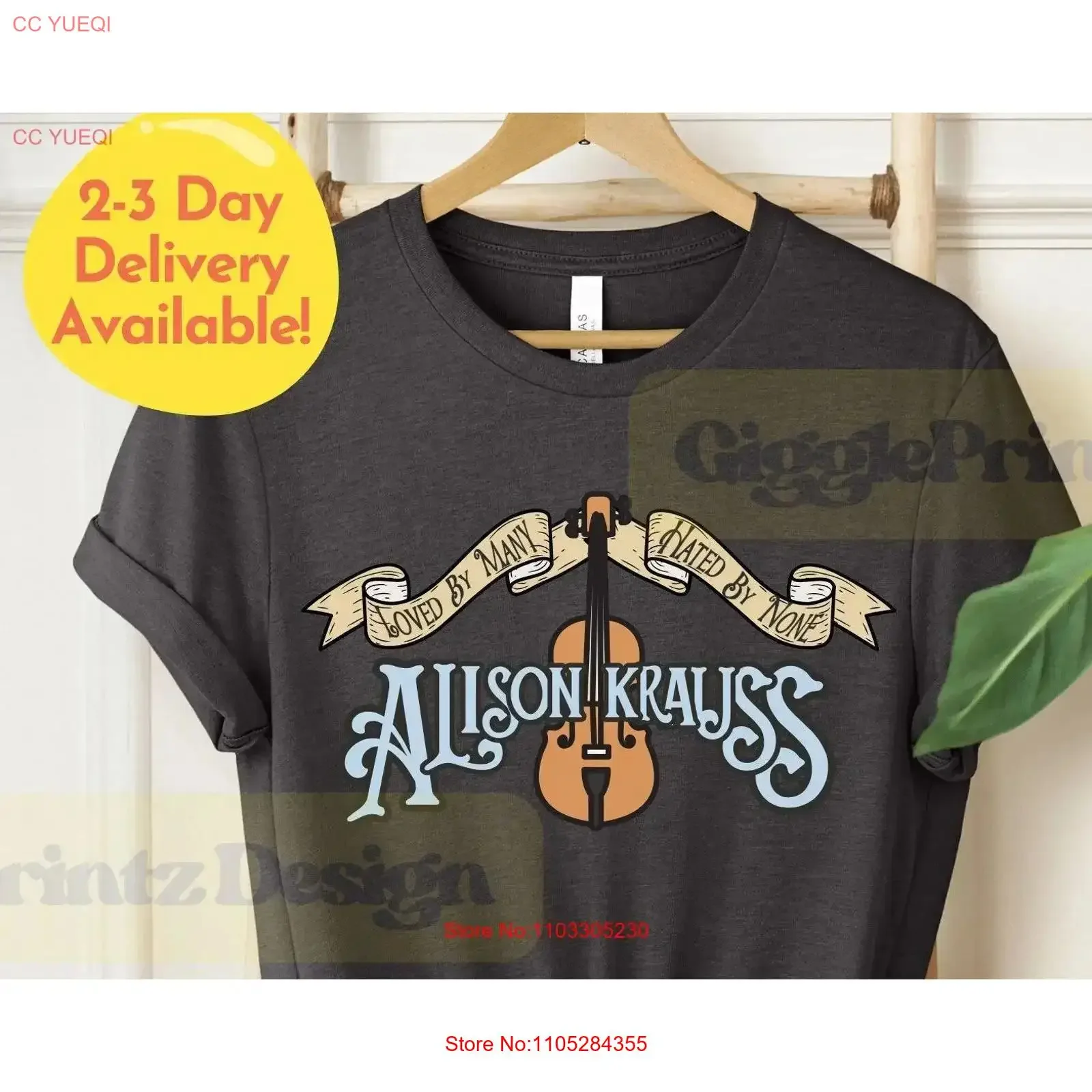 Bluegrass Fiddle T Shirt Alison Krauss ConcerT Loved By Many The Lucky One Merch for Fan vintage Washed fashion graphic