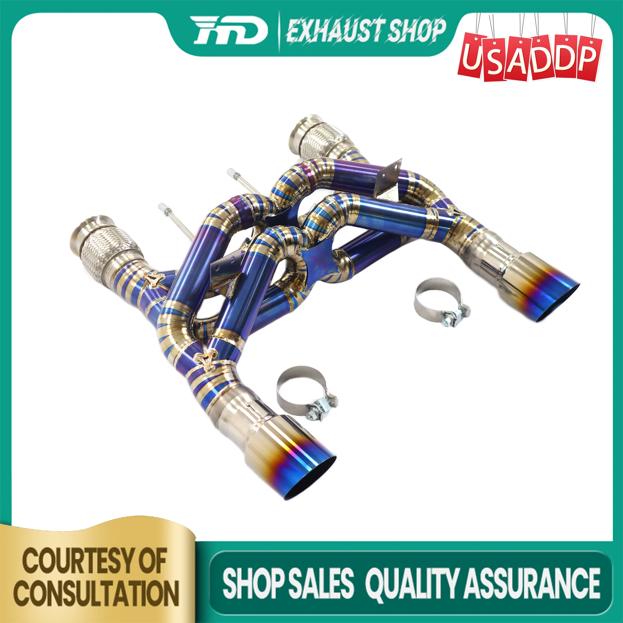 

HMD Ti for McLaren 720S without Valve Catback Exhaust system Dual X-tube design Exquisite Tips Increased power