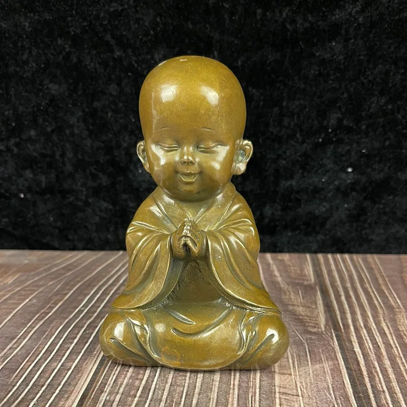 Creative Chinese-style temple entrance prayer brass statue, blessing , sleeping Buddha, home decoration ornament