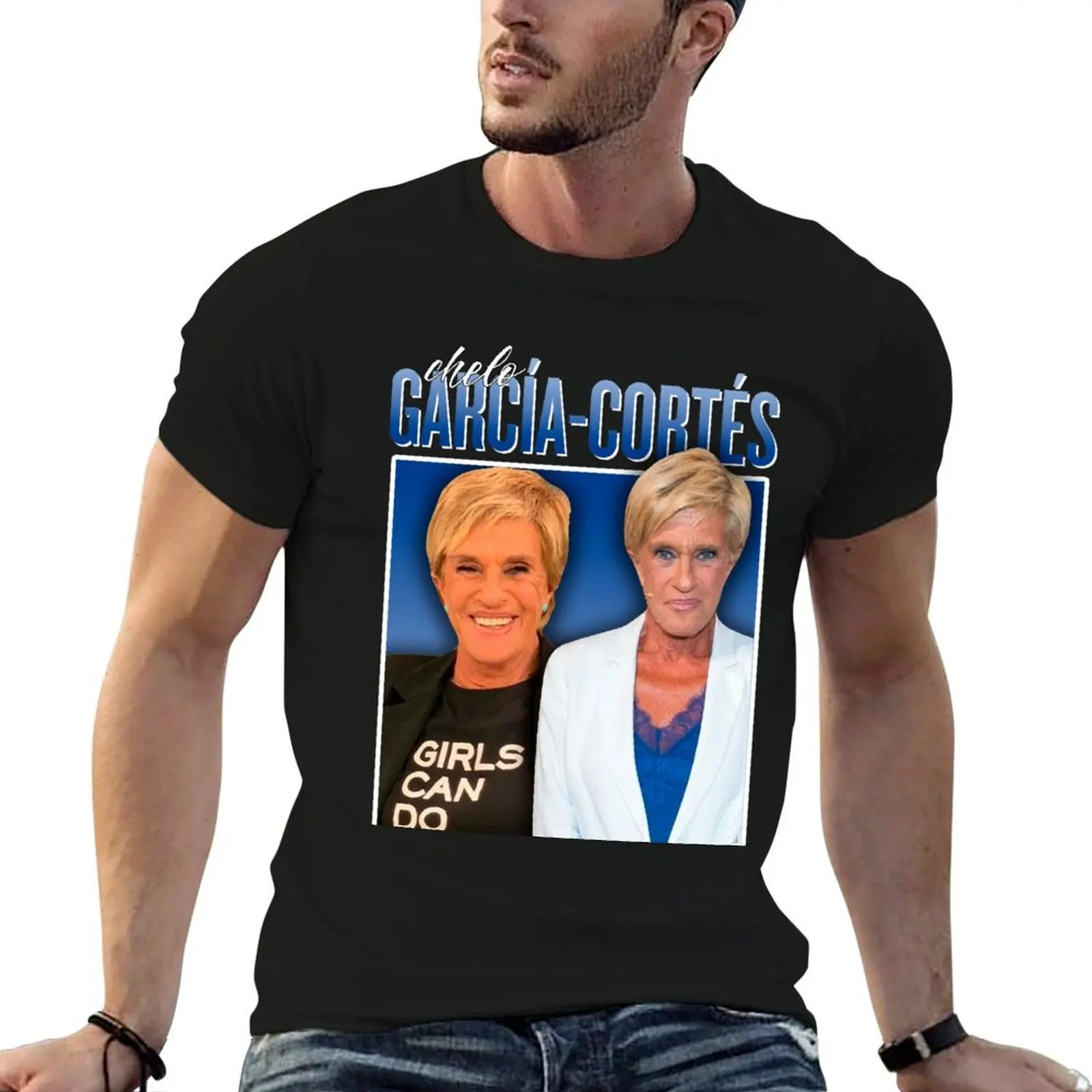 Camiseta CHELO GARCIA-CORTES para hombre, camiseta 100% de algodón, camiseta de marca de lujo para hombre, camisetas de diseñador para hombre, camiseta ajustada