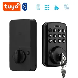 Tuya BLE APP Unlock Smart Door Lock Fully Automatic Unlocking Deadbolt Lock Password Lock Compatiable with Alexa/Google Home