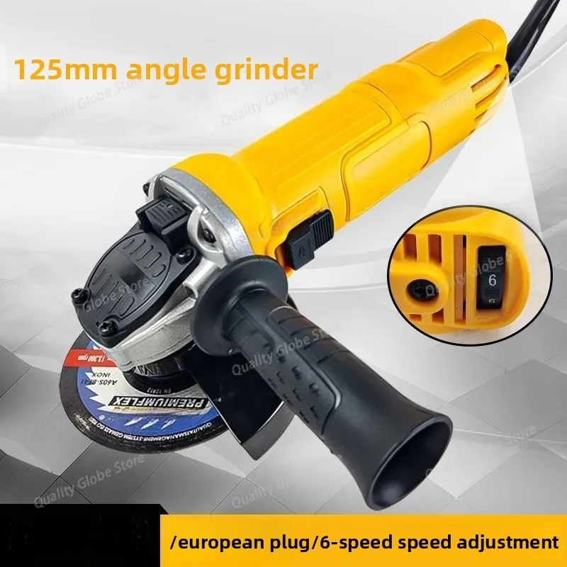 

220V 1250W 125mm Household Electric Angle Grinder Multifunctional Small Grinding Cutting Polishing Machine No Saw Blade