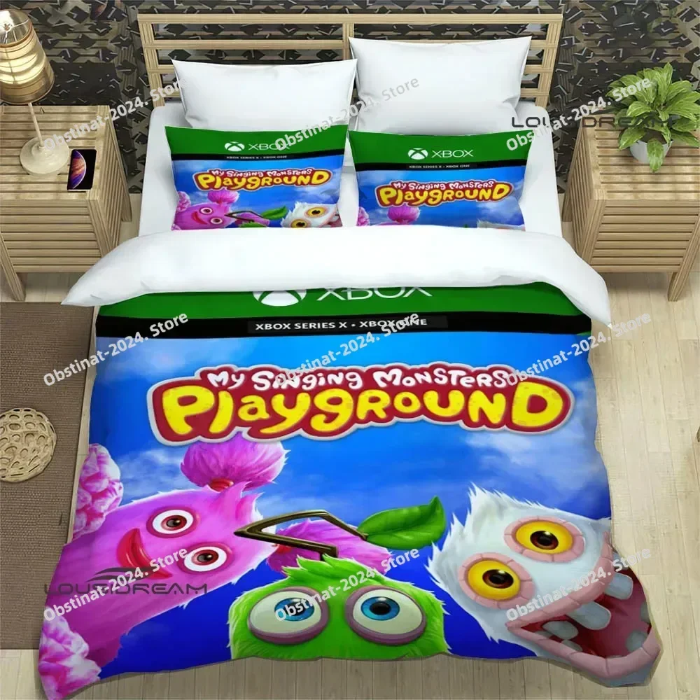 

Game My Singing Monsters Bedding Set Printed With Pillowcase Duvet Cover Soft Single Double Queen Super King Size luxury gift