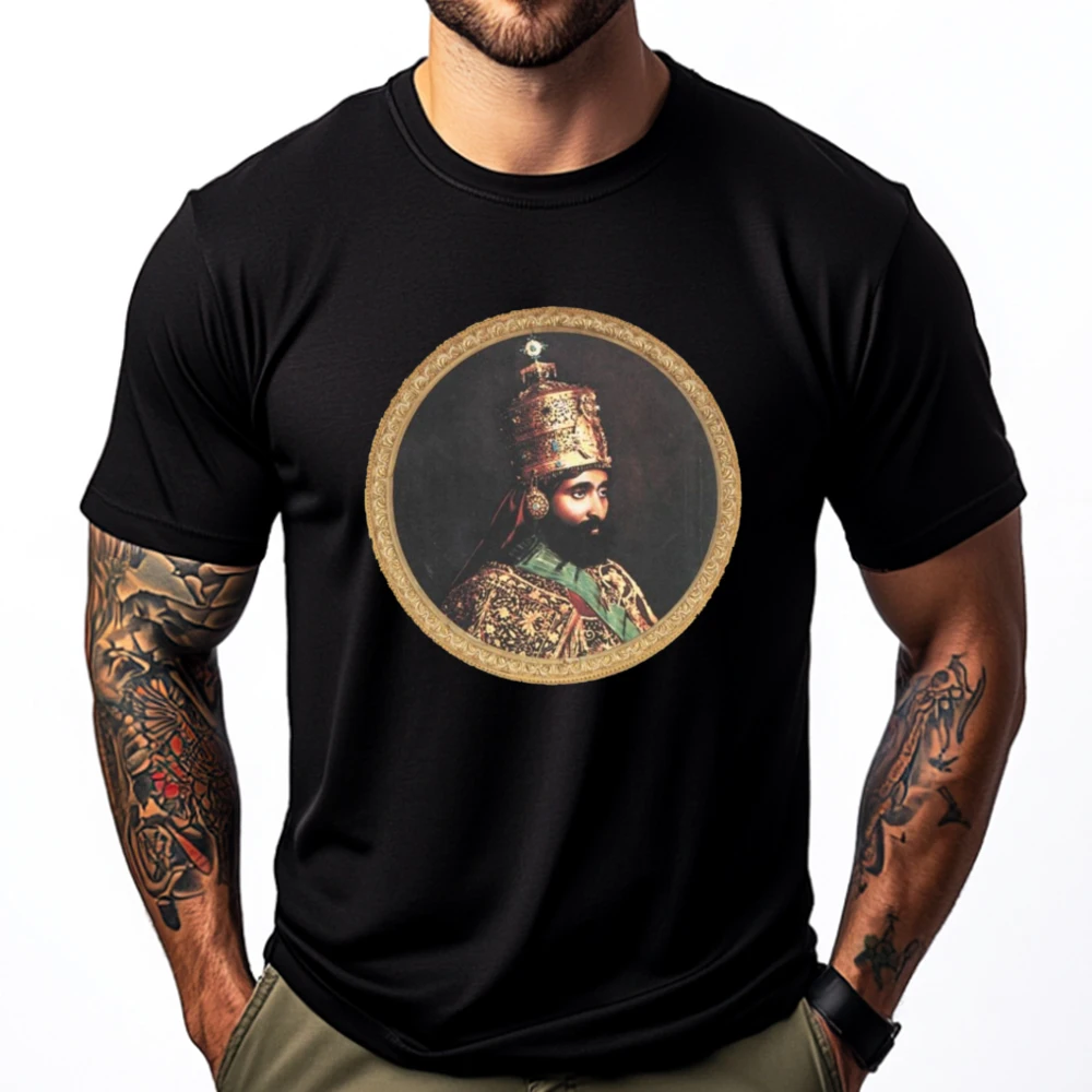 

Ethiopian Emperor Haile Selassie King Of King Lion Of Juda T Shirts For Men Unisex T Shirt Camisa Aesthetic