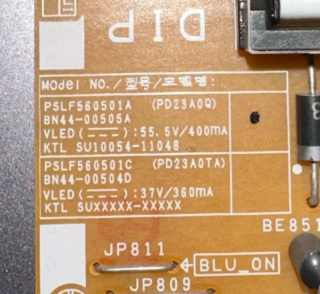 Substitute BN44-00505A Power supply board Test the delivery