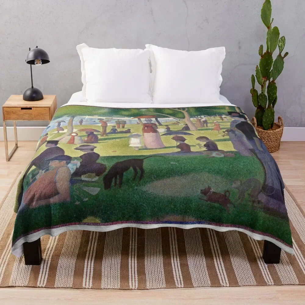 

Seurat Sunday Throw Blanket for winter Luxury Thicken Blankets