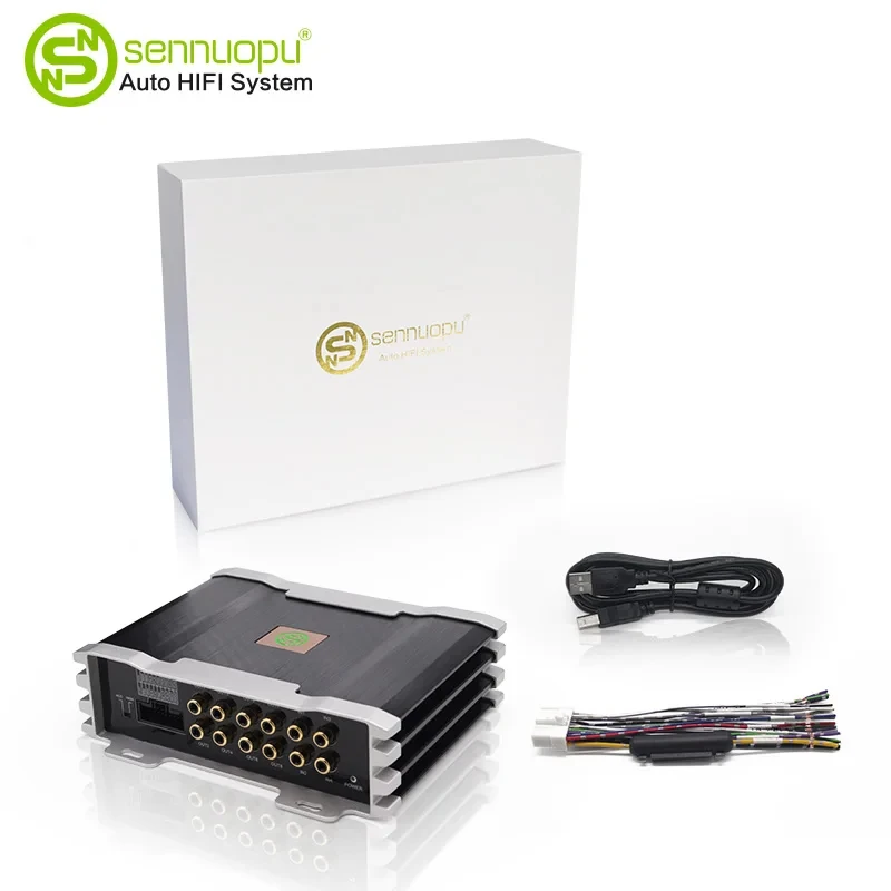 Sennuopu X10B Car Audio 4 Ch Power Amplifier 8 Channel Dsp Processor Bluetooth Amp Equalizer Amplificador Automotivio Sound
