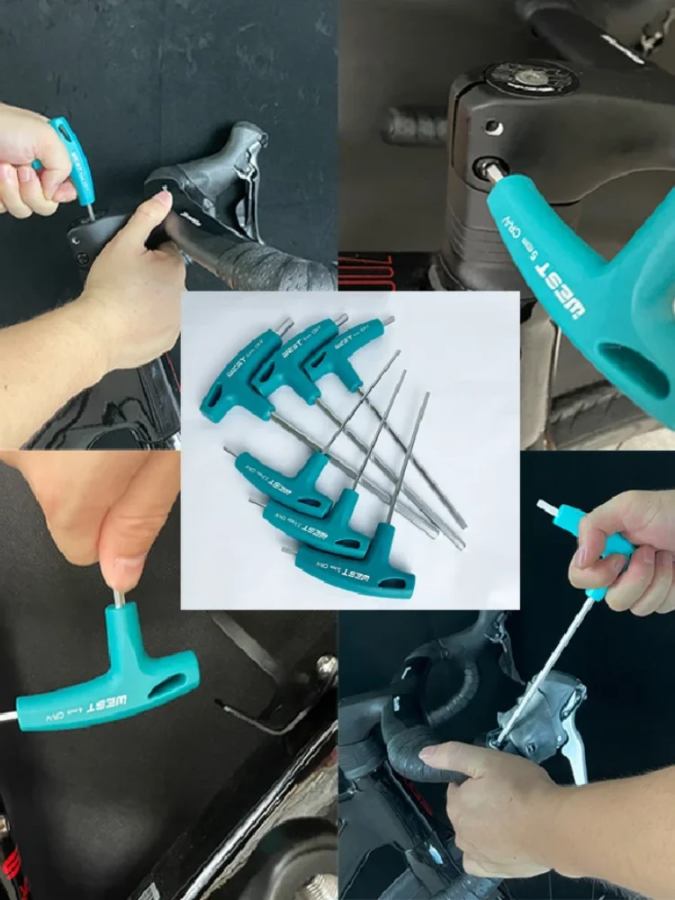 AliExpress NONE 1PCS/6PCS T Handle Hex Allen Key Screws Screwdriver Bike Repair Tools, Bicycle Assembly  Wrench 2/2.5/3/4/5/6/8mm Allen Key