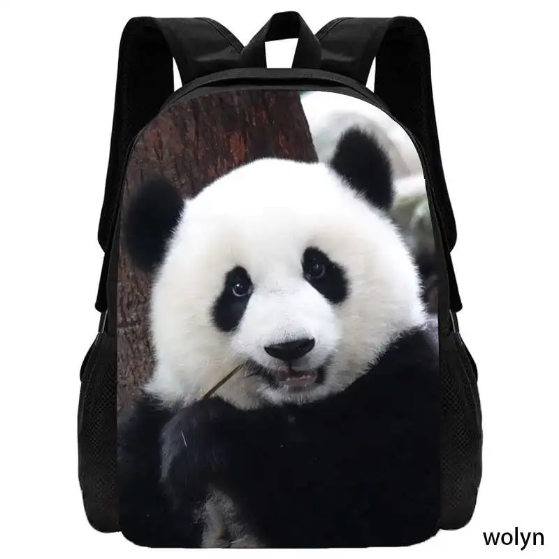 Mochila escolar de Panda para niños, mochilas escolares con patrón de animales para niños, mochila ligera para niños