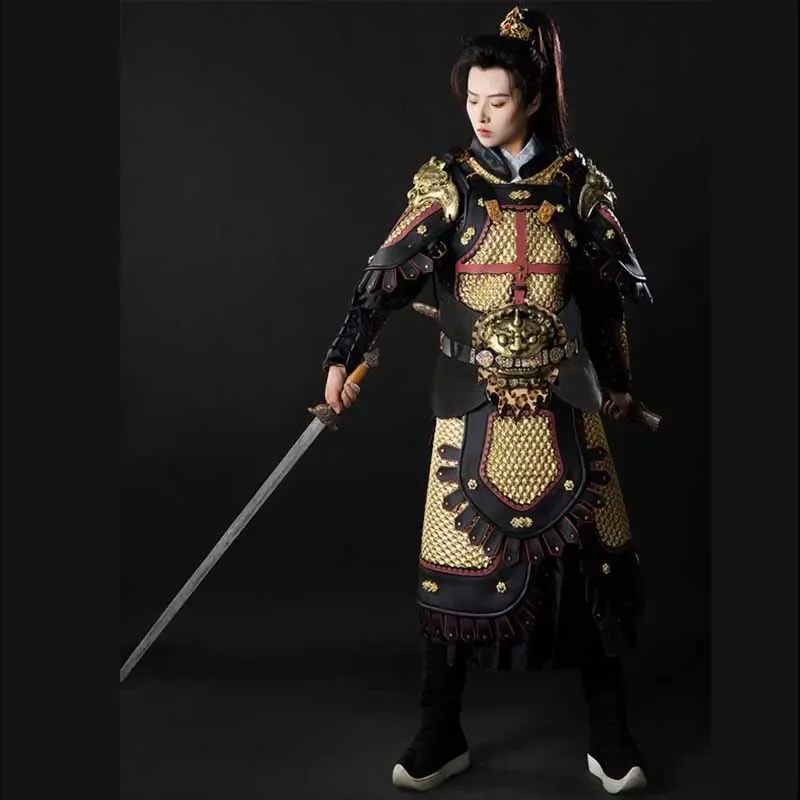 

UC6Chinese General Soldier Armour Outfit Unisex Cosplay costume imitation metal PVC Armour @ fc8!