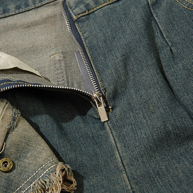 UPRAKF Stars Aesthetic Jeans Y2K Vintage Streetwear Trousers Wide Leg Grunge Denim Pants Fashion