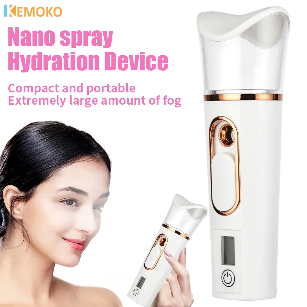 Nano Spray Facial Steamer Mini Handheld Portable 38ml Mist Sprayer Water Replenishment Device Hydration Humidifier Skin Care