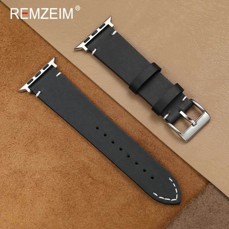 

PU Leather Wrist Belt for Apple Watch Bands 10 9 8 7 6 5 4 3 SE Ultra 2 38/40/41/42/44/45/46/49mm Men Women Business Wristband