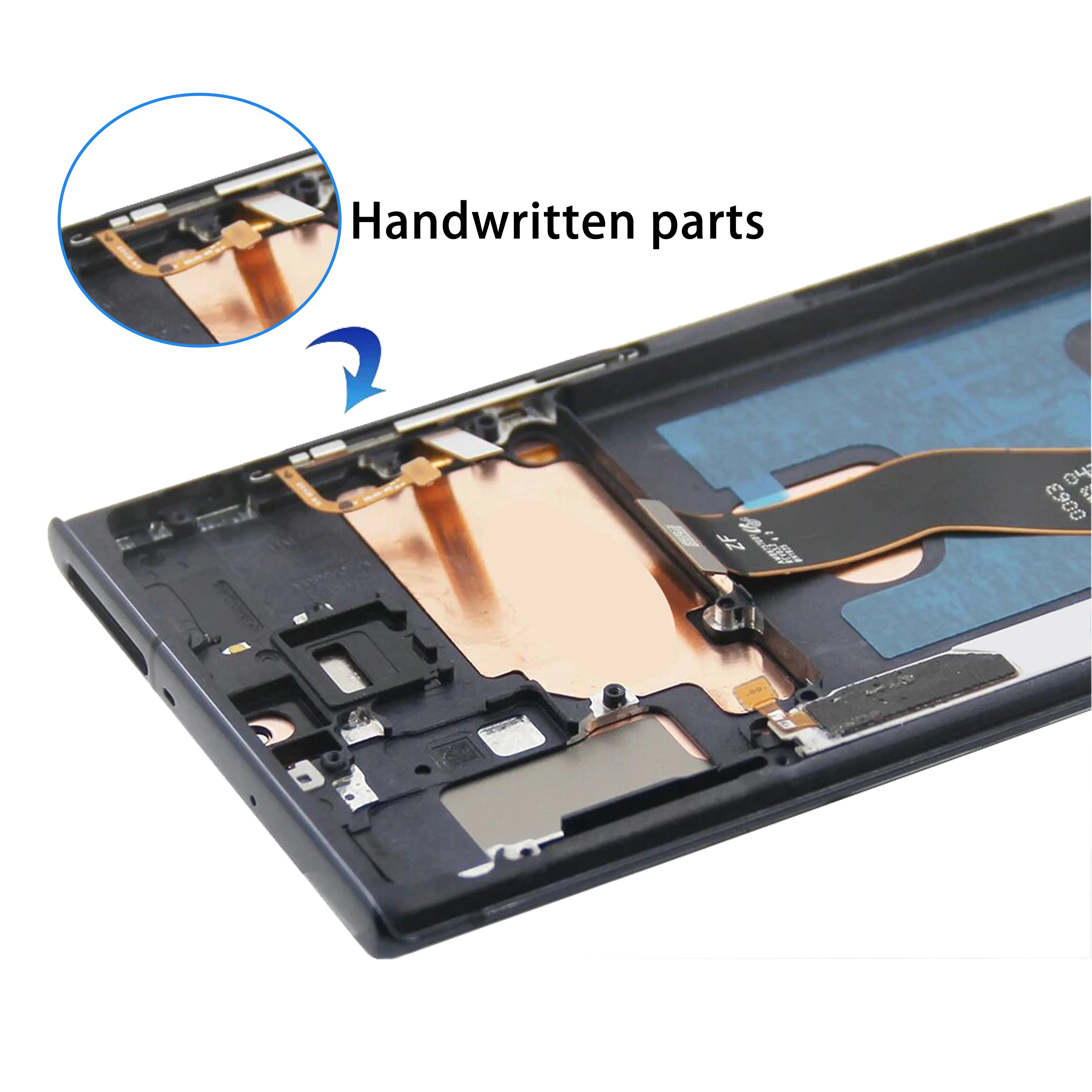 Dynamic OLED Display with frame for SAMSUNG Note10 plus LCD N975F  N976 Touch Screen Repair PartSupport fing Support fingerprint