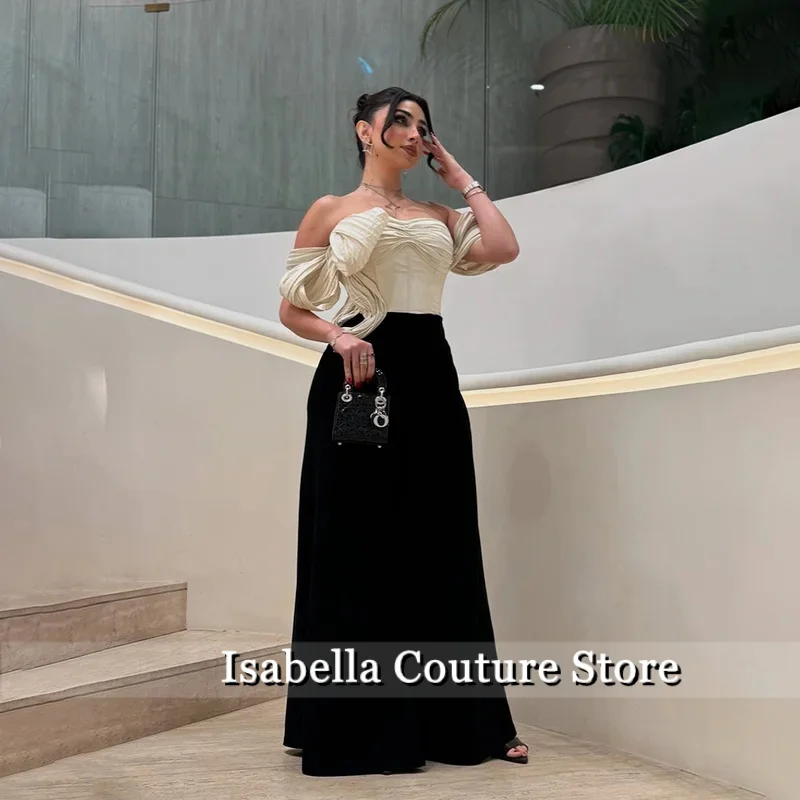 Nowoczesne sukienki wieczorowe dla kobiet, plisowane, z odkrytymi ramionami, kontrastowe kolory, krój syreny, długość do podłogi, formalna sukienka na przyjęcie, możliwość personalizacji.