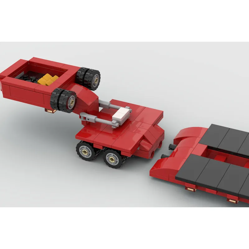 

MOC-193190 Building Block Flatbed Trailer Model Decoration, 364 Pieces, Children's Birthday, Christmas, and New Year Toy Gift