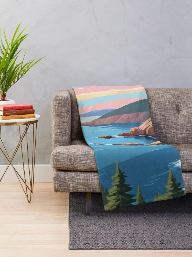 Acadia National Park Throw Blanket for sofa Fashion Sofas Blankets