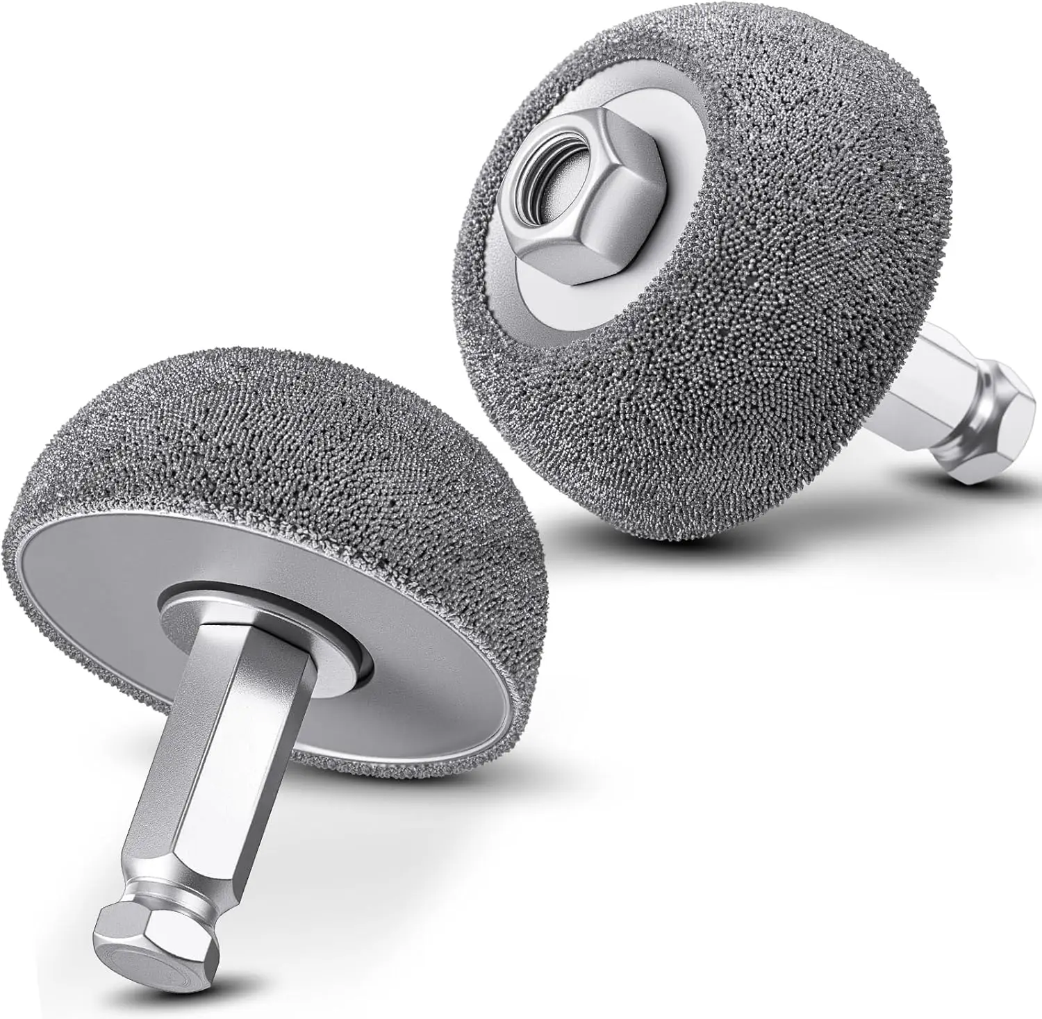 

2 Sets Tire Buffing Wheels with Adapter and Balance Wheel, 2" Diameter for Safe Tire Repair