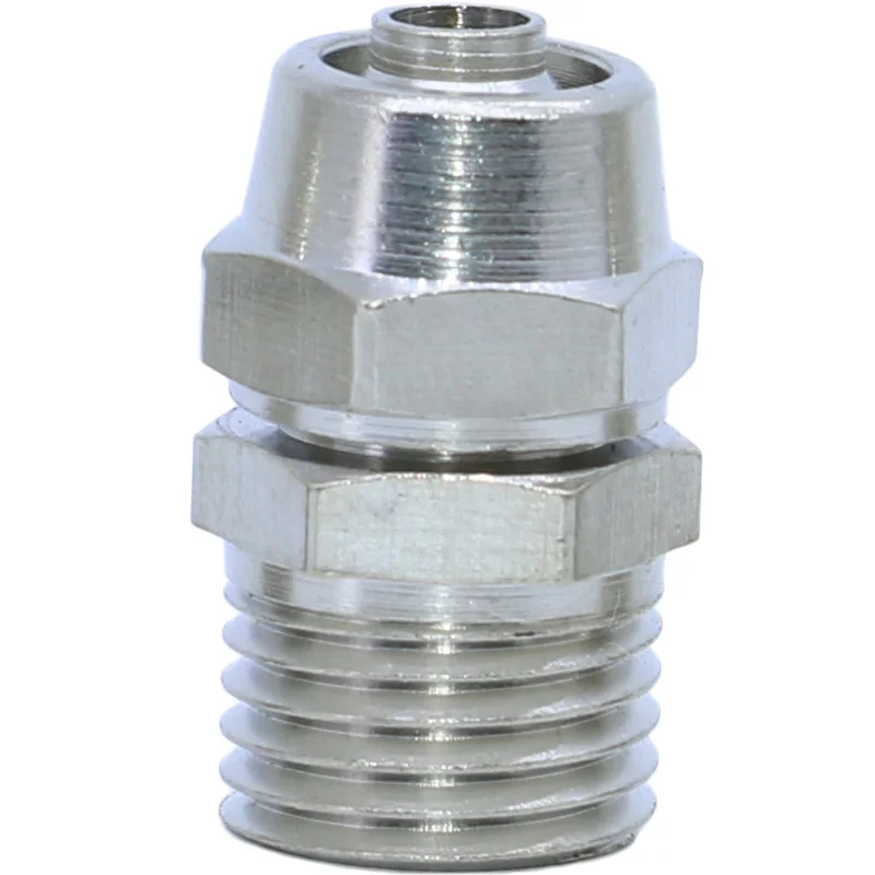 Copper pneumatic quick plug connector tracheal quick screw locking thread PC8-02 through 6-01/10 - 03/12-04