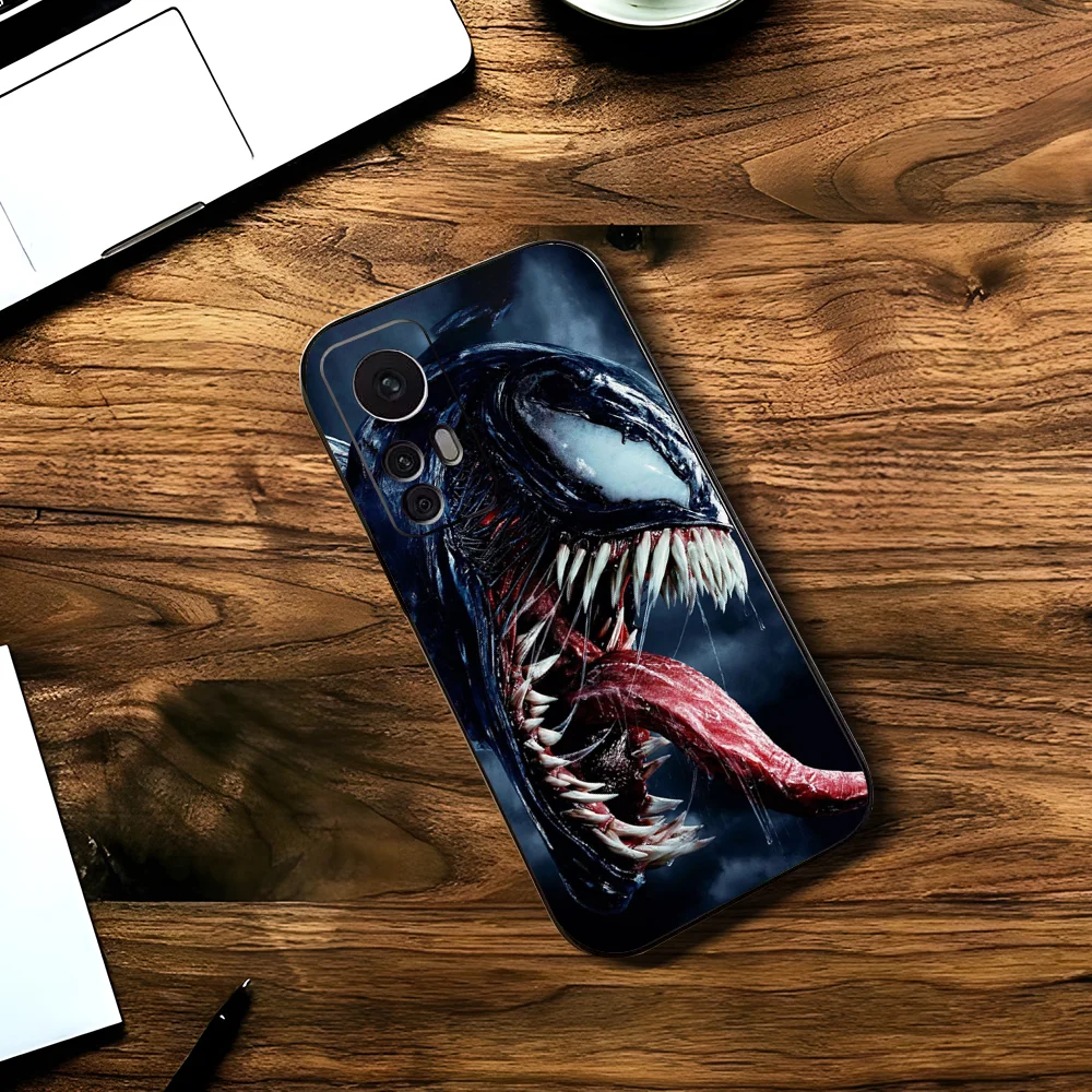 V-Venom Phone Case For Xiaomi 11 Redmi Note 11 5G 8T 9A 9 10T Note8Pro Note9 12SUltra Black Case