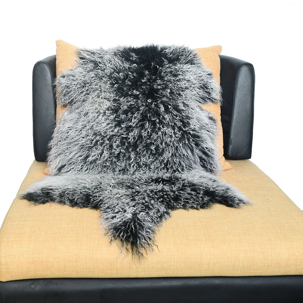 Soft Long Hair Mongolian Lamb Fur Chair Cover, Bedroom Rug, CX-D-60T