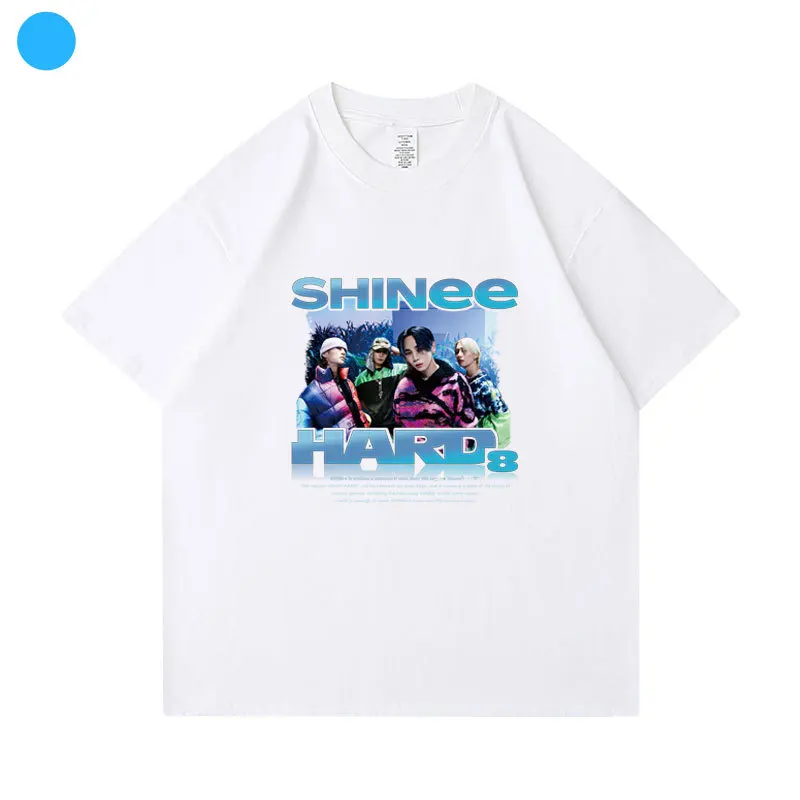 KPOP SHINEE HARD Album Oversized T Shirt Women Men ONEW KEY MINHO TAEMIN JONGHYUN Streetwear Hip Hop Short Sleeve Cotton T-Shirt