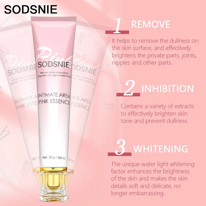 Intimate Area Pink Essence Regulate Break Down Privates Skin Pigmentation Deep Rapid Nourishment Repair Private Part Care 30g